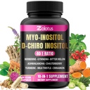 Zolotus Myo-Inositol & D-Chiro Inositol Razão ideal Inositol Suplemento com melosão amarga, cardo de leite, alcaçuz, Gymnema, Chasteberry, Ceilão Cinnamon, Ashwagandha, Berberine - 90 Cápsulas