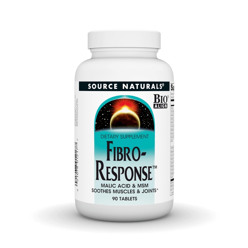 Fonte Naturals Fibro-Response Ácido Málico Bio-Alinhado & HSH, 90 comprimidos