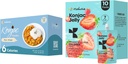 Hethstia Konjac geléia morango sabor com Colágeno Peptídeos 10 Embalagens e Konjac arroz sem glúten 12 Embalagens baixas calorias, Keto, Açúcar Livre, Alimentos saudáveis