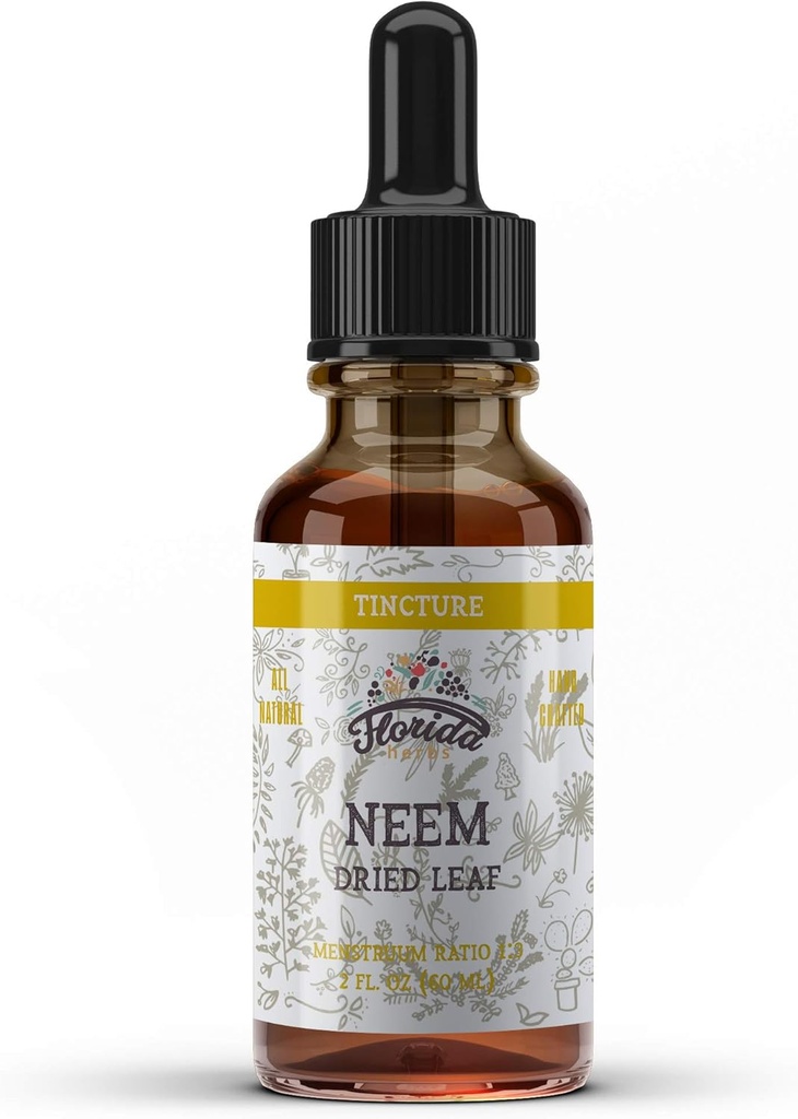 Neem Tintura, Extrato orgânico de Neem, Gotas de Neem (Azadirachta Indica) Folha seca