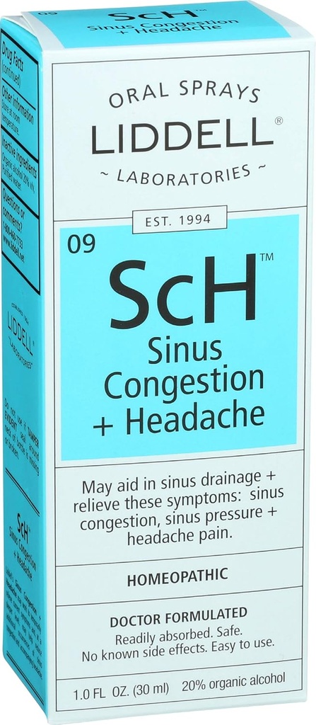 Liddell Congestão homeopática do Sino e Spray de Cefaleia, 1 Onça Fluída