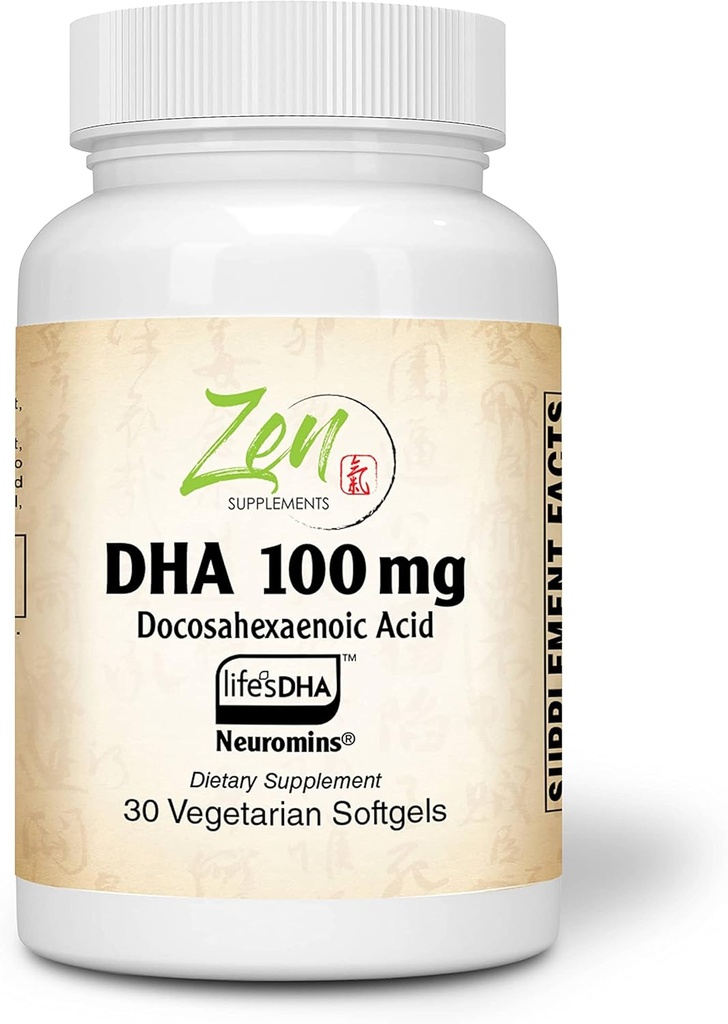 Zen Supplements - Neuromins DHA 100 Mg - Vegan & Algae Fonte DHA Supplement Supplement Supplement Supplement Supplement Supplement Supplement Supplement Supplements Supplements Supplements Supplements Supplements Supplements Oye Health, Heart Health, and Optimal Wellness 30-Vegcaps