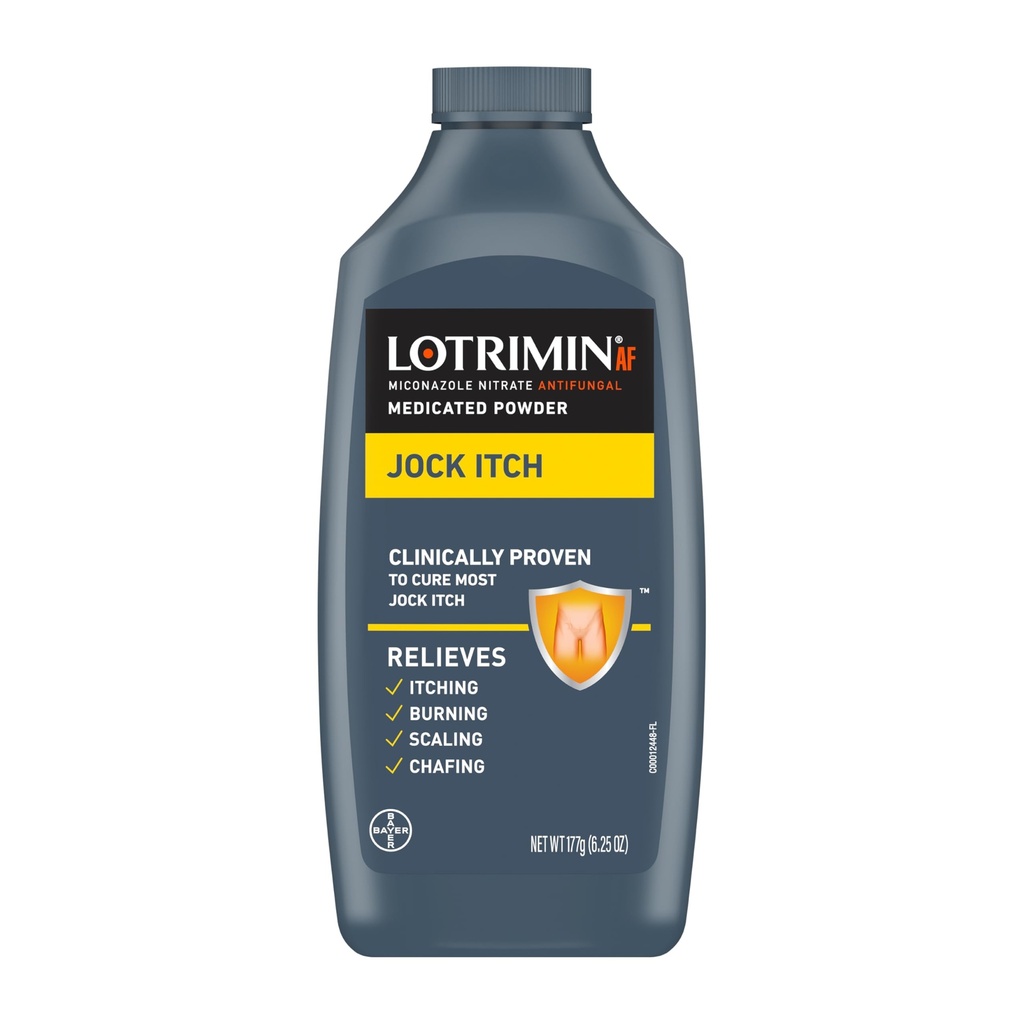 Lotrimin Antifungal Jock Coceira pó medicado com Miconazol Nitrato, Jock Coceira Tratamento para homens, mulheres e crianças sobre a idade de 2, 6,25 oz garrafa