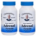 Fórmulas originais de Christopher Fórmula Adrenal para Apoio ao Stress - Suplementos de Suporte Adrenal - Natural Cortisol Manager - Pacote de 2
