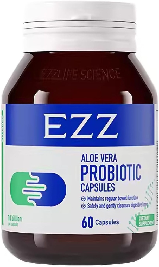 EZZ Aloe Vera Probiotic □ Contém Australian Aloe Vera, Cassia e enzimas digestivas, adicionar quatro probióticos. Melhora a saúde da gut e da digestion, não mais constipação