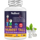 NuBest Tall Kids - Multivitamins & Minerals para Idade 2 a 9 - Força óssea e suporte de imunidade - Ajuda crianças, crianças saudáveis - Formas animais - 60 comprimidos de cereja mastigáveis