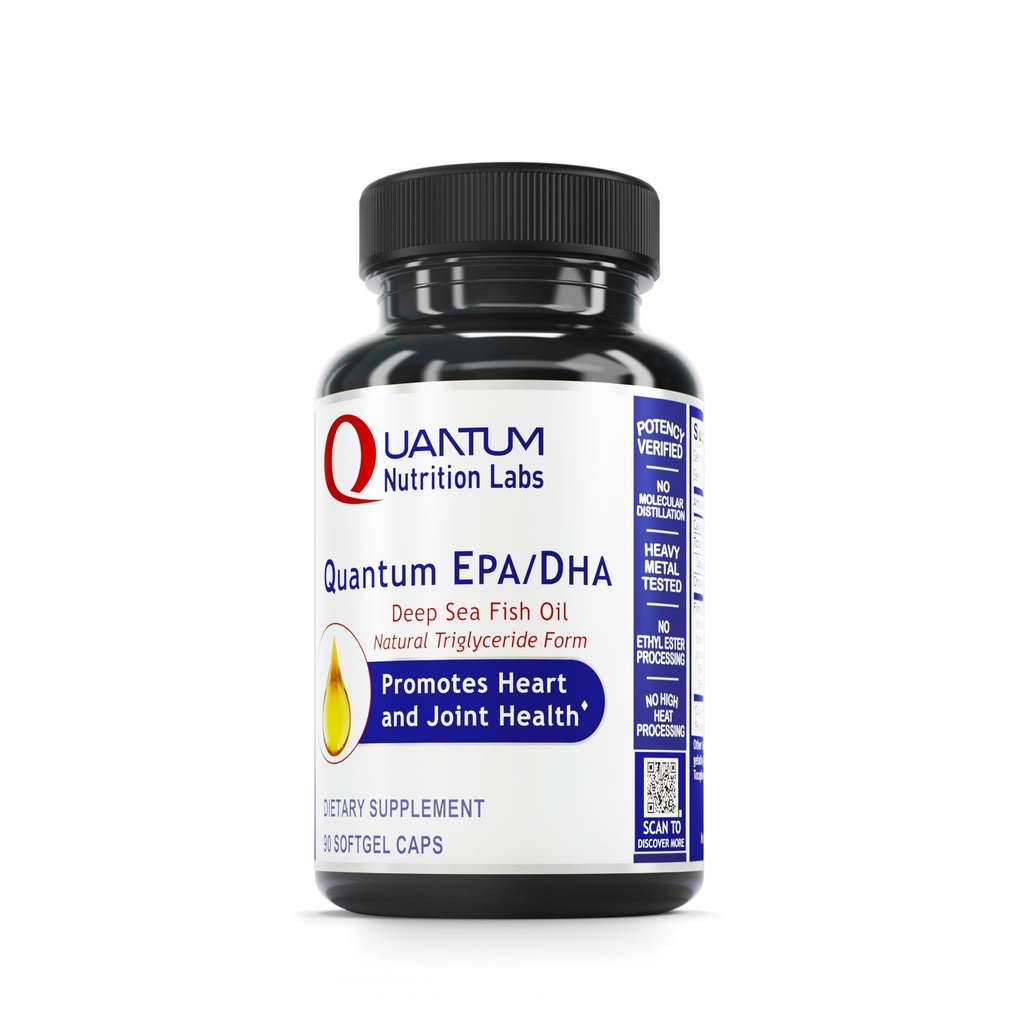 Quantum Nutrition Labs EPA DHA Fish Oil Softgels - Omega 3 Fish Oil, Omega 3 Suplemento, EPA DHA, Omega 3 Fatty Acids Suplementos para Mulheres e Homens, Natural - 90 Cápsulas Softgel