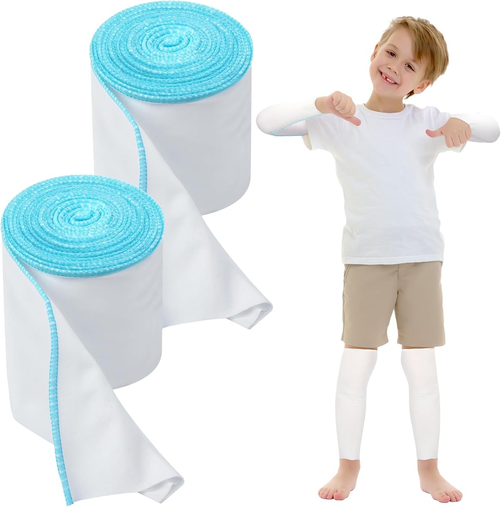 2 Rolls Wet Wraps Bandagem para Eczema 3,54'' x 1,97 yd Wet Wrap Terapia para Eczema Tratamento para Adultos Crianças (azul)
