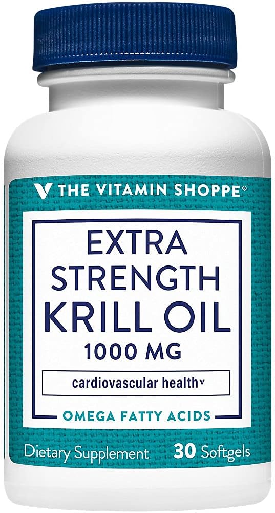 The Vitamina Shoppe Extra Strength Krill Oil - MSC Certified Sustainable - 1.000 MG (30 Softgels)