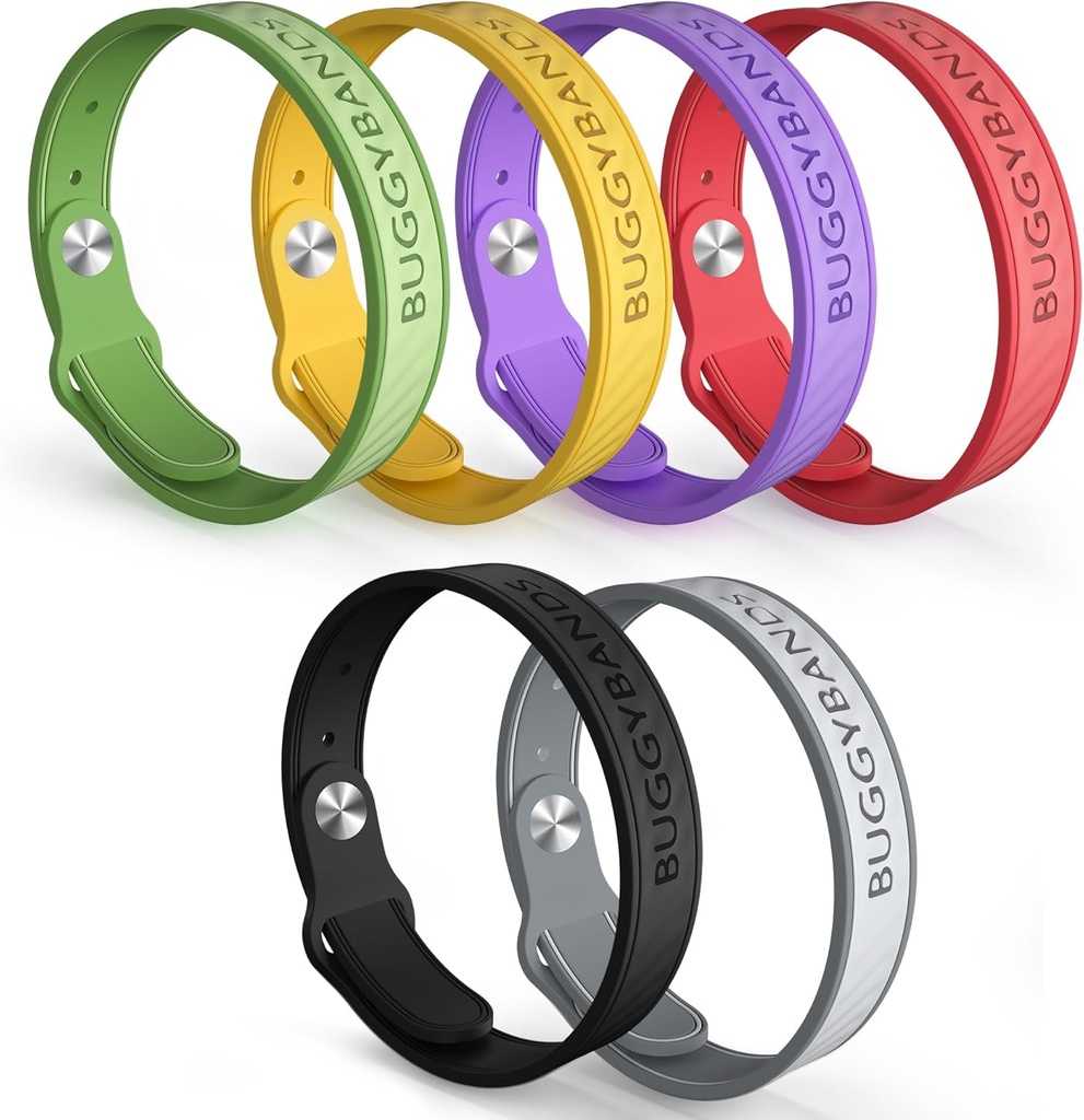 Pulseiras Repelentes Mosquito, 6 Pacote Bandas Repelentes Mosquito Silicone com DEET Free, Natural & Waterproof Bug pulseiras para crianças e adultos, Proteção ao ar livre viagens