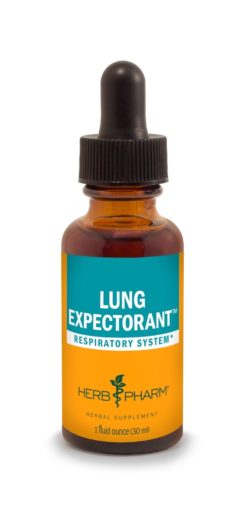 Herb Pharm Lung Expectorant Fórmula líquida de ervas para apoiar a resposta imunitária respiratória - 1 onça (Pacote de 1)