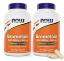 Agora Bromelain 500 mg, 200 Veg Cápsulas (Pack of 2) Suplemento - Não-GMO, Vegan 500mg Caps