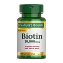 Natural Bounty Biotin Cabelo Pele e unhas Vitaminas, Suporta Cabelo Saudável, Pele e unhas, 10.000 mcg, Rapid Release Softgels, 180 Ct