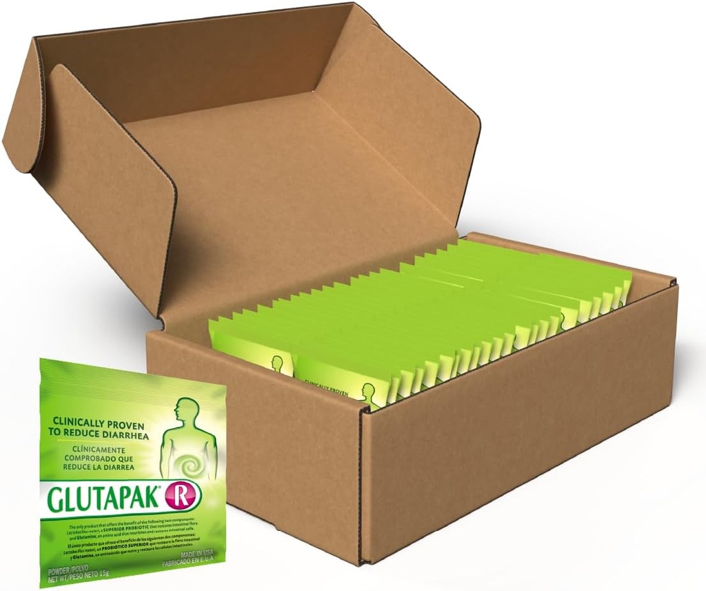 Pó de Saúde Digestiva com L-Glutamina & Lactobacillus reuteri – Suporta Barreira de Gut, equilíbrio de microbiomas & absorção de nutrientes – 15g Sachês, 50-Pack, Glúten e Lactose Grátis