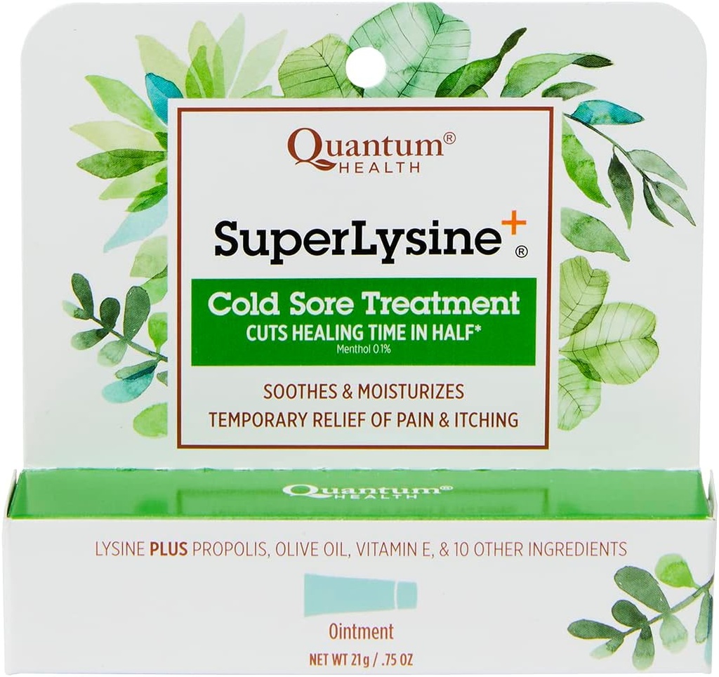 Quantum SuperLysine+ Tratamento frio dolorido Podre , alivia dor, queimadura, e coceira , corta o tempo de cura em meia , 0,75 onça