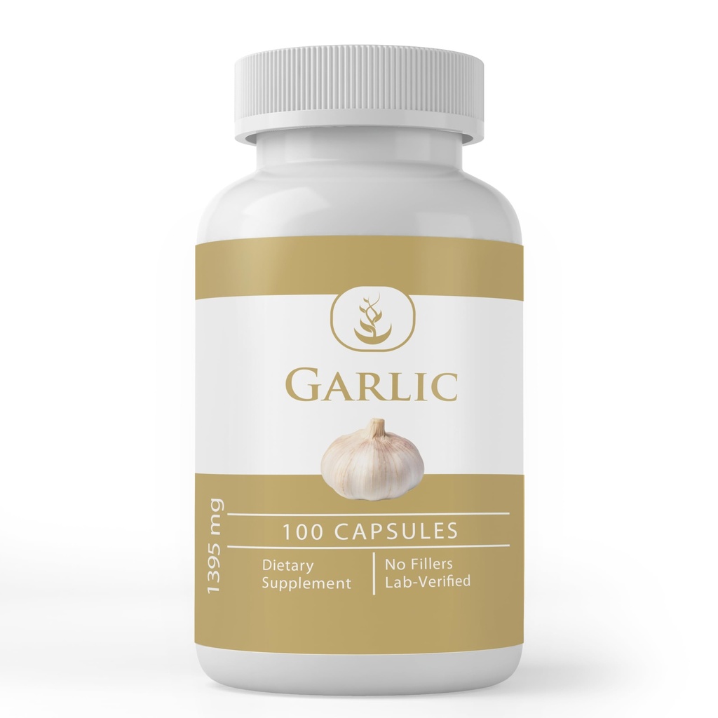 Pure Original Ingredients Alho Cápsulas, (100 Cápsulas) Sempre Puro, Sem Aditivos ou Fillers, Laboratório verificado