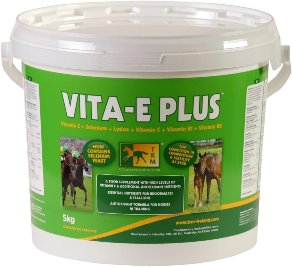 TRM Vita-E Plus Suplemento de ração para animais de equídeos