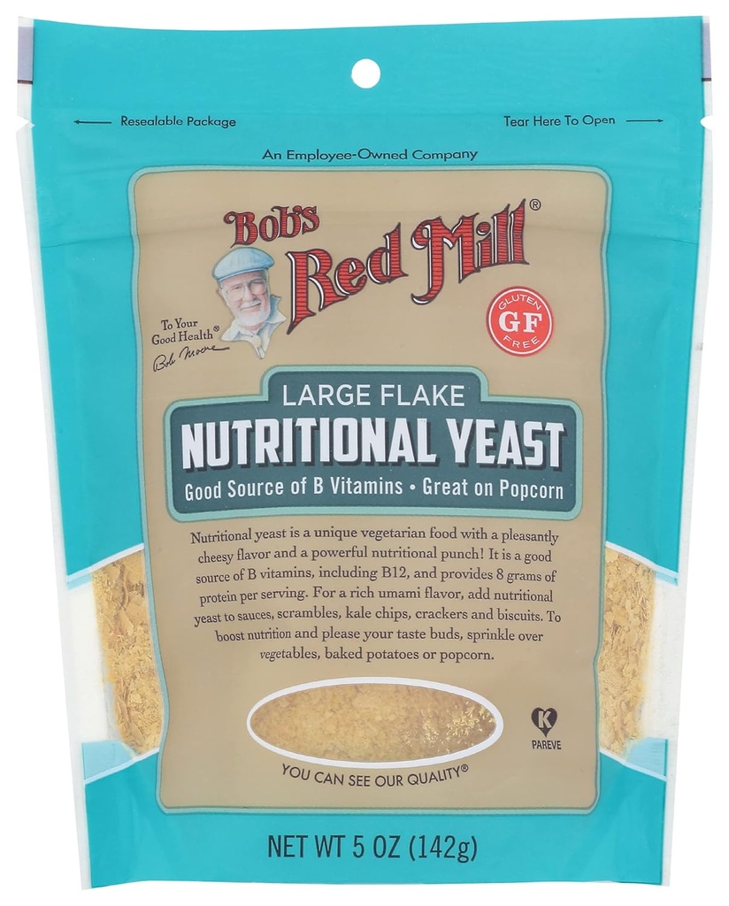 Bob's Red Mill Fermento Nutricional, 5 onças (Pacote de 4) - Vegan, Paleo Friendly, Kosher