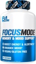 Evlution Energia Mental e Suplemento Focal para Adultos - Nootrópicos Suplemento de Apoio ao Cérebro com Cafeína L Theanina Alpha GPC e Huperzine A Pílulas Focais de Nutrição para Desempenho de Pico Mantido
