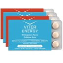 Viter Energia Gum cafeína 60mg Cafeína, B Vitaminas, Guaraná, Açúcar Livre. (Variedade, 12pcs, 4 Pack)