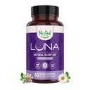 Aninhado Naturals Luna Sleep Aid - Não-Habit formando pílulas naturais para dormir para adultos com ingredientes de origem natural - Raiz Valeriana, Melatonina, Camomila, Limão Balm, e Mais - 60 Cápsulas Vegan