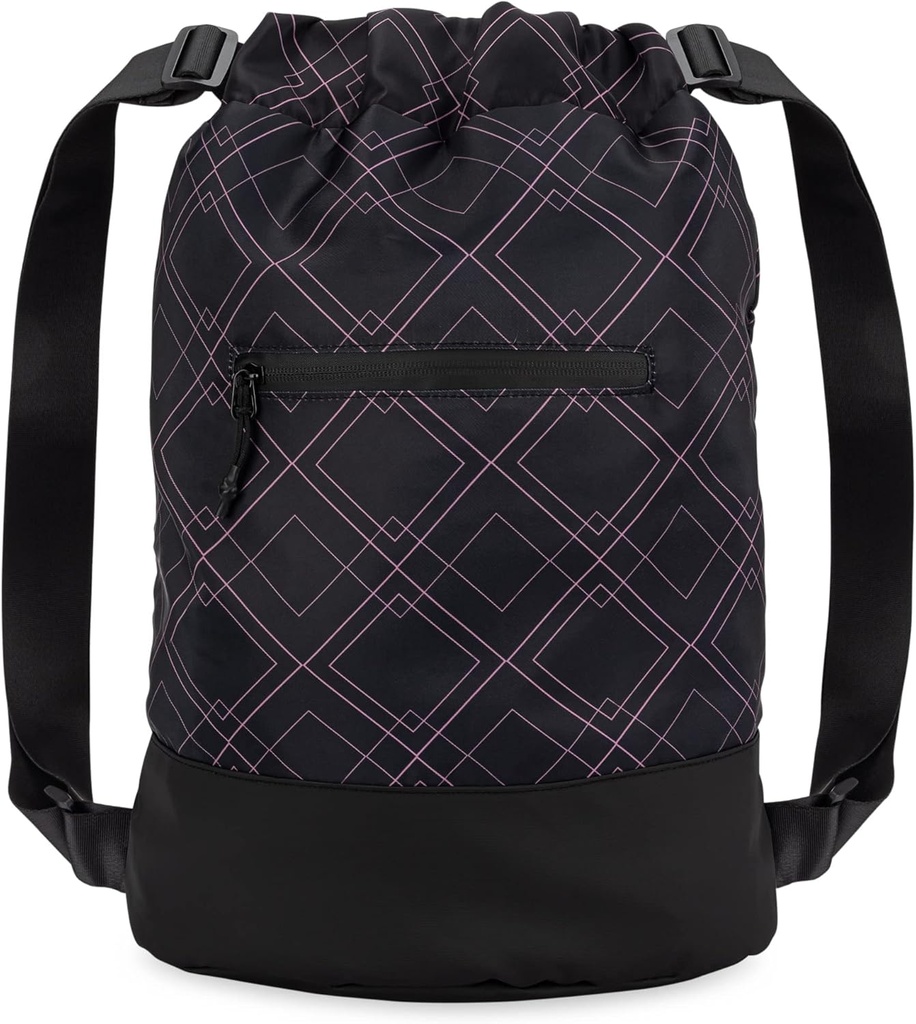Flex Cinch Drawstring Gym Bag para as mulheres com design gráfico