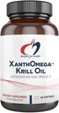 Designs para a saúde XanthOmega - Krill Oil com 12mg Astaxantina - Antioxidante, Fosfolipídios + EPA/DHA Omega 3 - Cardiovascular, Pele + Suplemento de Saúde Ocular (120 Softgels)