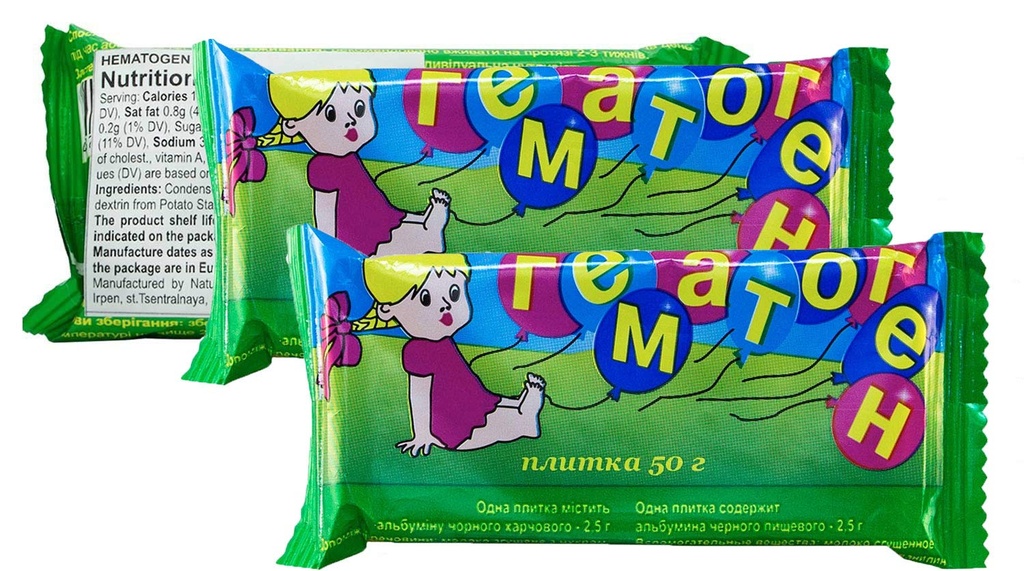 Hematogênio 50g (1.8 Oz) (3 barras)