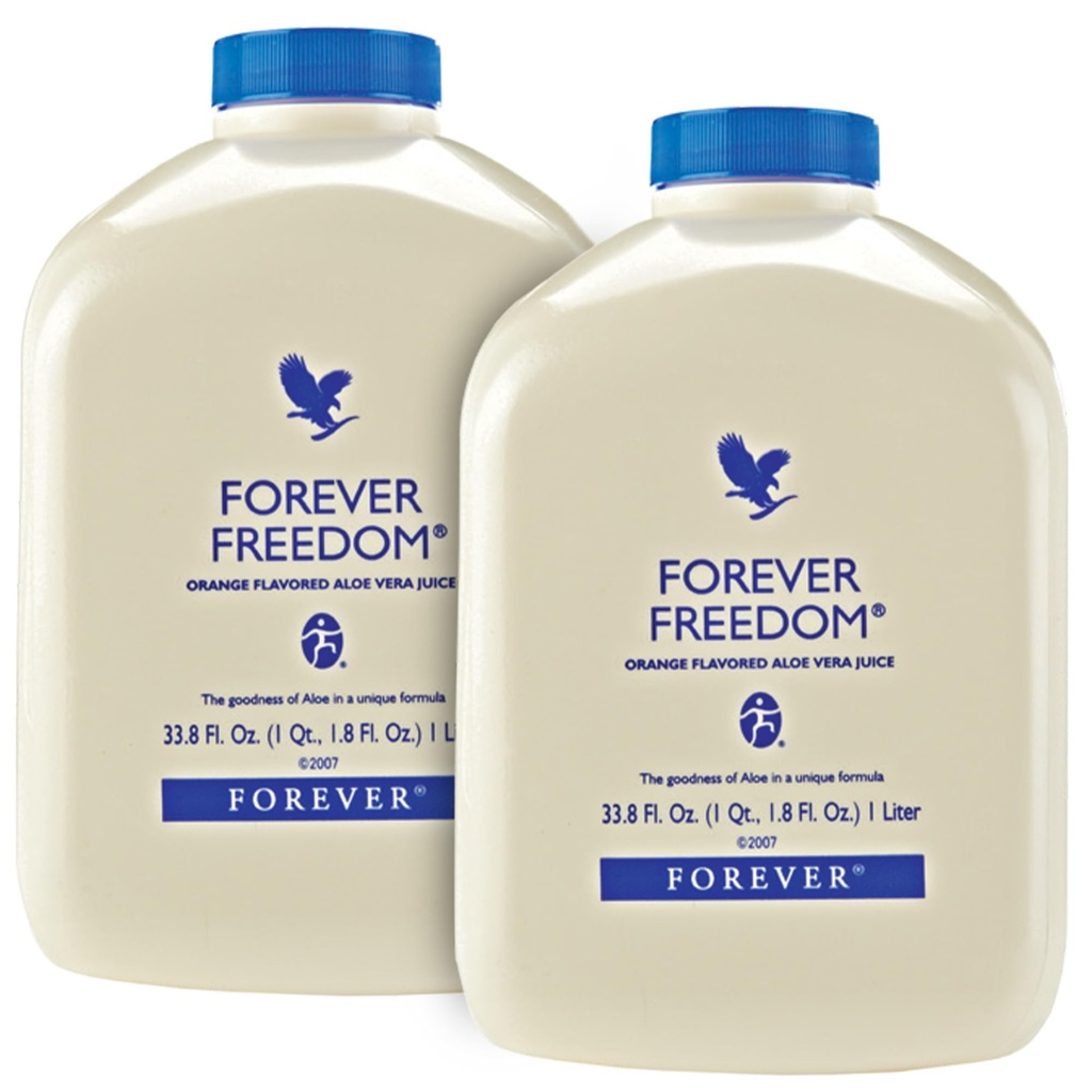 Viver para sempre - Liberdade para sempre - Apoio conjunto com Aloe Vera, Glucosamina e Condroitina - sabor laranja - Gluten-Free - 33.8 fl oz (2-Pack)
