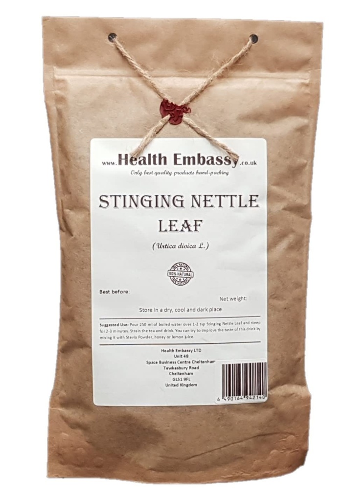 Embaixada de Saúde Stinging Nettle Leaf . Urtica Dioica L. Chá de ervas (100g)