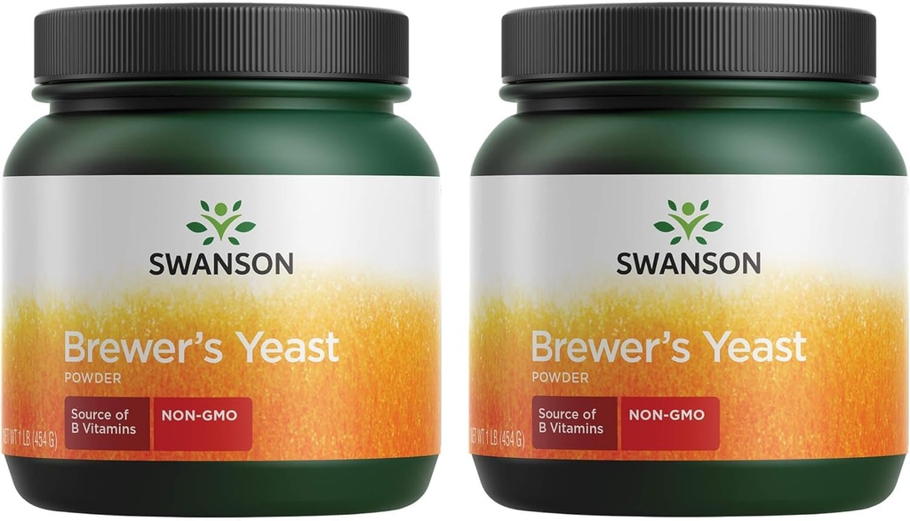 Swanson 100% Puro Brewer's Levedura em Pó GMO-Free 1 lb (454 g) Pwdr (2 embalagem)