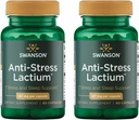 Fórmula antiestresse feminina Swanson (Lactium) - Ajuda a combater o estresse, promove o relaxamento e o apoio ao sono - (60 cápsulas, 167mg) 1 pacote (2 pacote)