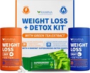 Ultimate Weight Loss Kit – 30 tiros de desintoxicação de dia e noite – Metabolismo Booster e controle de apetite – Suplementos de dieta para mulheres e homens – Queimadura de gordura e perda de peso pílulas, queimador de gordura e apetite suppressor