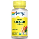 SOLARAY Ginger orgânica 1080 mg - Suplementos de gengibre orgânica - Alivia náuseas e vômitos associados com doença de movimento, apoia a saúde conjunta - Vegan, Não Drowsy, 60-Day Garantia, 50 Servings