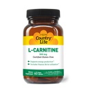 País Vida L-Carnitina 500mg – 60 Cápsulas Vegan □ Suporta Produção de Energia & Metabolismo de Gordura □ Inclui vitamina B6 para a utilização □ Sem glúten, Certificado Vegan Amino Acid Supplement