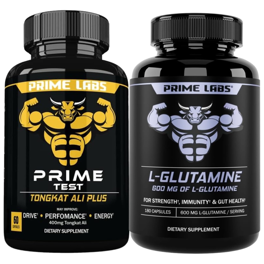 Laboratórios Prime Tongkat Ali Plus (60 ct) + L Glutamina (180 ct)
