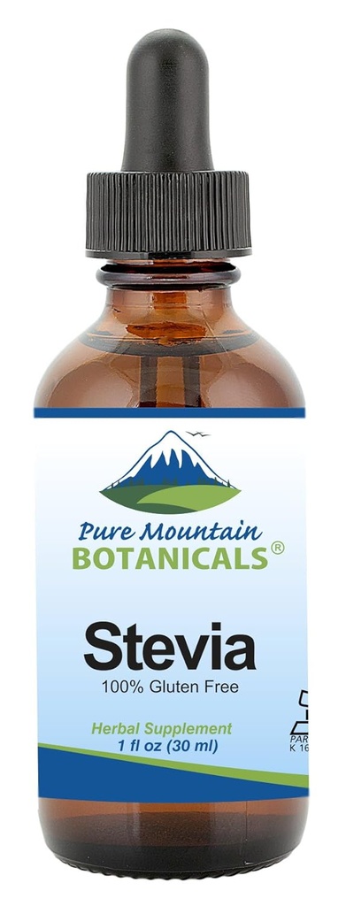 Pure Mountain Botanicals Liquid Stevia Drops - Adoçante natural - Açúcar concentrado livre substituto Diabético amigável Ideal para Keto Baixo Carb e Vegan Diet Grande adição ao programa de perda de peso