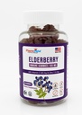 Elderberry Gummies 100mg com Vitamina C e Zinco - Suporte Imune, gomas sem glúten com 7% de Anthoycianina - 60 Count