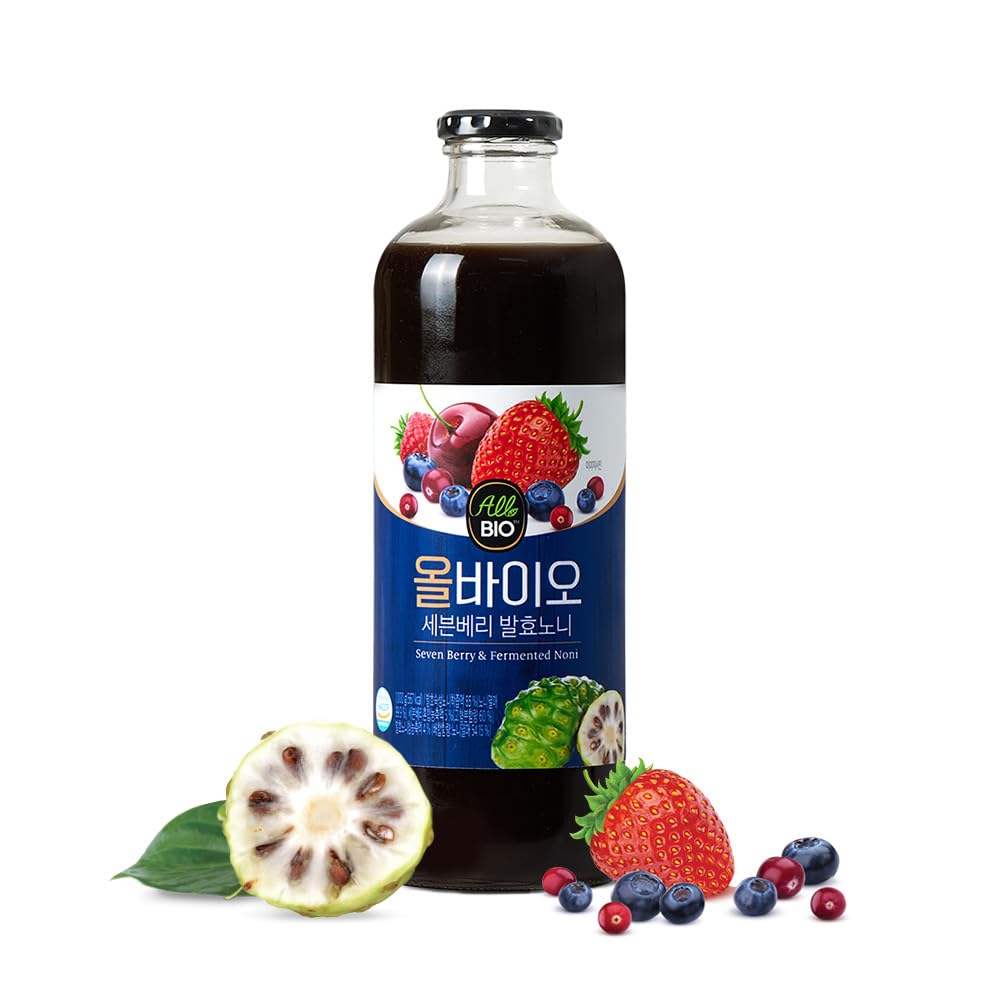 JAVA NONI EXTRACT com 7 BLEND DE BERRY - 33,8 fl oz (1L) Frasco - 100% Resveratrol puro e fermentado por ALLBIO