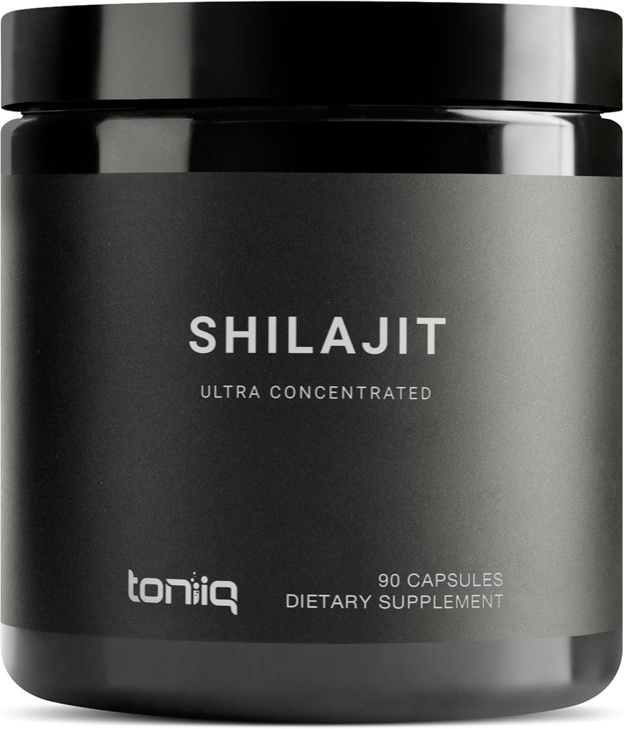 Toniiq ultra concentrado 40% ácido fulvico Shilajit para homens - puro 10:1 Extrato-Terceiro partido testado 10x cápsulas de potência - alta em potência e traço Mineral - Made in GMP Certified Facility