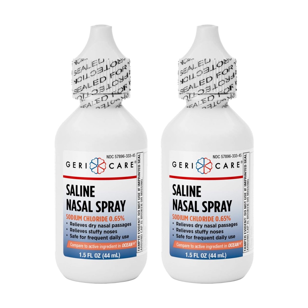 GeriCare Salina Salal Spray 1,5 FL OZ Hidratante Spray Sódio Cloreto 0,65% (Pacote de 2)
