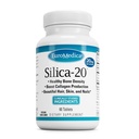 EuroMedica Silica-20 - Suplemento suporta estrutura óssea e produção de colagénio - Dentes fortes e saudável suporte de densidade óssea - Aids cabelo, pele e unhas Saúde - 60 comprimidos (30 servimentos)
