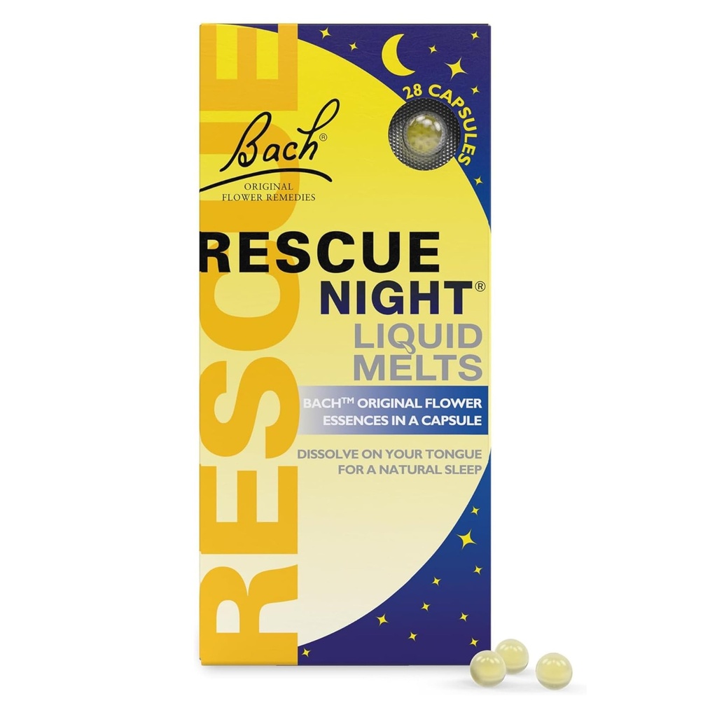 Bach RESCUE Derretimento Líquido, Sabor de baunilha laranja natural, Ajuda natural ao sono, Alívio de estresse, Essência de flor homeopática, Livre de melatonina, Glúten e açúcar, Não-álcool, Não-narcótico, 28ct.