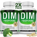 Dim Supplement 910 mg Plus BioPerine Complex - Diindolilmetano para apoiar o equilíbrio hormonal e o metabolismo de estrogênio, ajuda com Menopausa Acne PCOS melhor musculação da pele, para homens mulheres, 60 cápsulas
