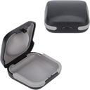 Caixa protetora para aparelhos auditivos de viagem Hard Small Splashproof 2.16"*2.04"*0.39" Interior almofadado para 2 aparelhos auditivos, ITE, RIC, CIC (Black)