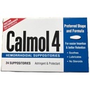 Calmol 4 Supositórios hemorroidais com ingredientes naturais calmantes, 24 Contagem