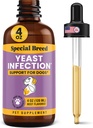 Tratamento de Infecção de Levedura para Cães - 4 Onças - Aliviamento de Coceira calmante, Tratamento de Infecção Orelha, Reduz Irritação e Inflamação, 4 onças