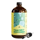 LevelUp Clean MCT Óleo - 100% Caprylic C8 para Energia, Foco, Saúde Gut, Supercombustível Cérebro - Keto Suplemento para Café Ketogênico e Cetonas - Não-GMO (32 oz garrafa de vidro)