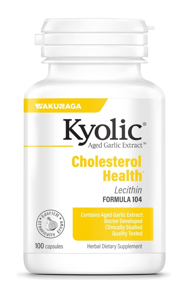 Extrato de alho Kyolic Aged Fórmula 104, Saúde do colesterol