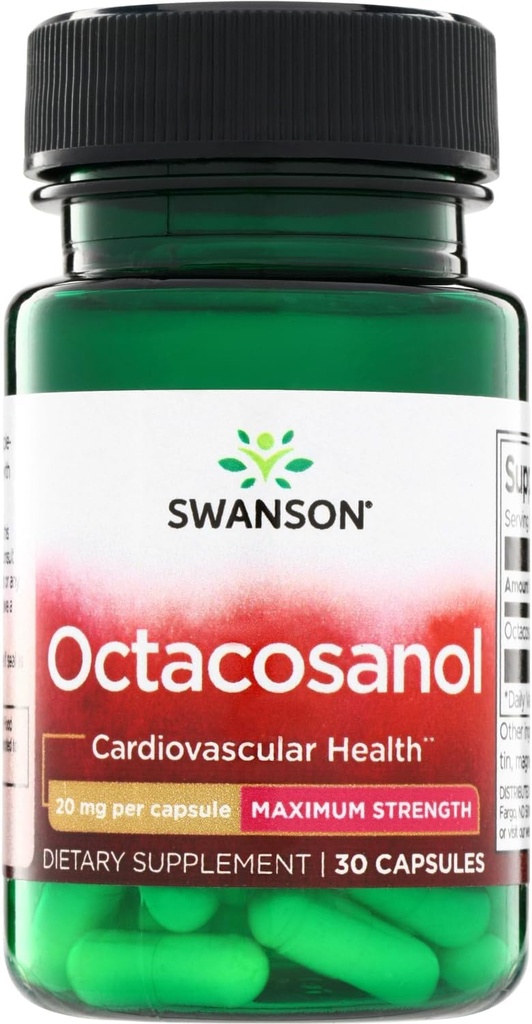 Swanson Octacosanol 20 Milligrams 30 Cápsulas